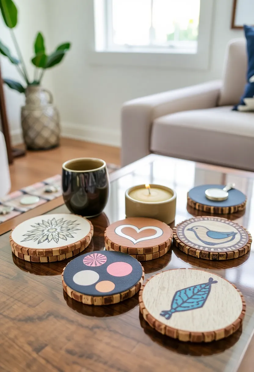 28 Birthday Craft Ideas That Make Presents Extra Special - 26. Hand-Decorated Coasters