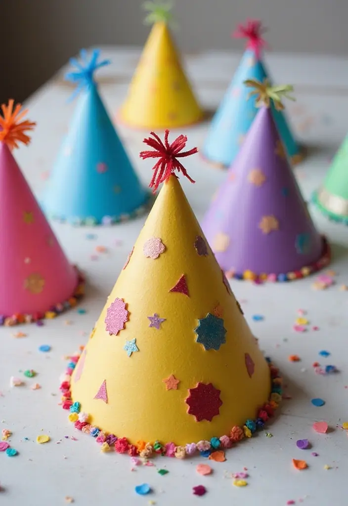 28 Birthday Craft Ideas That Make Presents Extra Special - 5. Decorative Birthday Hats