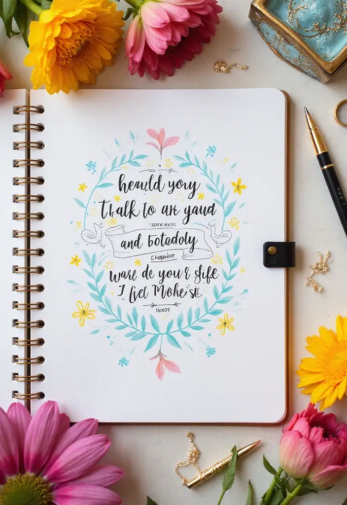 28 Blank Journal Ideas That Inspire Creativity and Personalization 10. Inspirational Quote Journal