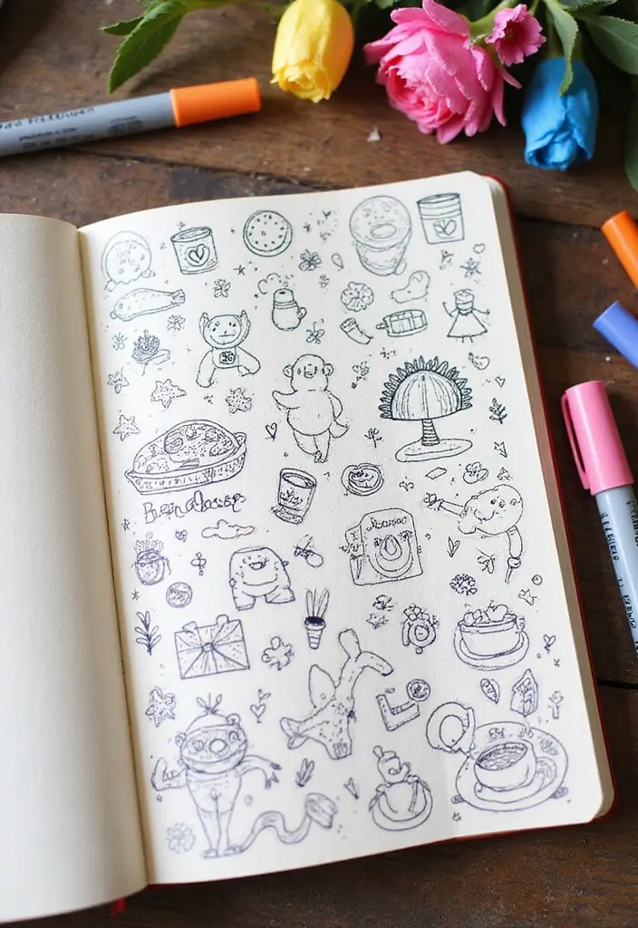 28 Blank Journal Ideas That Inspire Creativity and Personalization 11. Doodle Journal