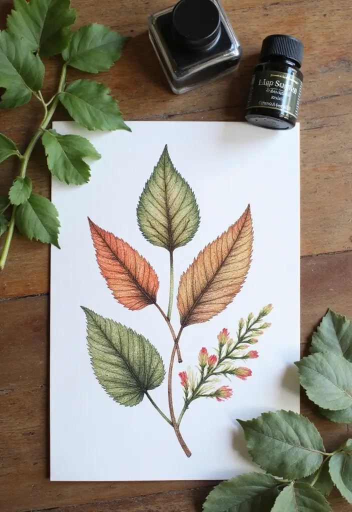 28 Card Craft Ideas That Make Handmade Greeting Cards Special - 10. Nature Print Cards