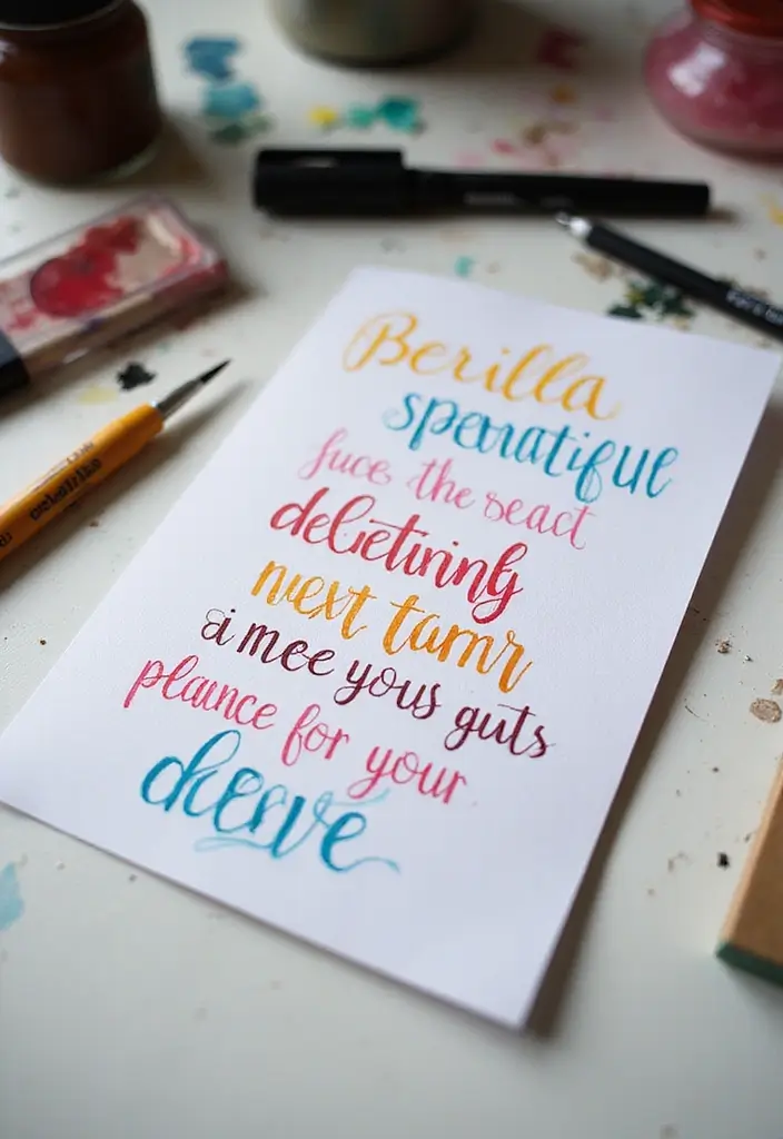 28 Card Craft Ideas That Make Handmade Greeting Cards Special - 14. Hand-Lettered Cards