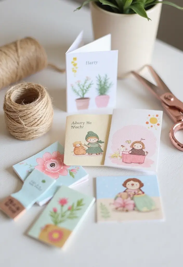 28 Card Craft Ideas That Make Handmade Greeting Cards Special - 18. Miniature Card Designs