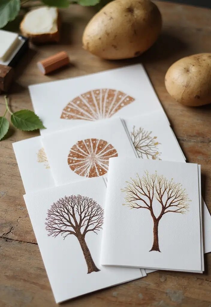 28 Card Craft Ideas That Make Handmade Greeting Cards Special - 4. Stamped Eco-Friendly Cards