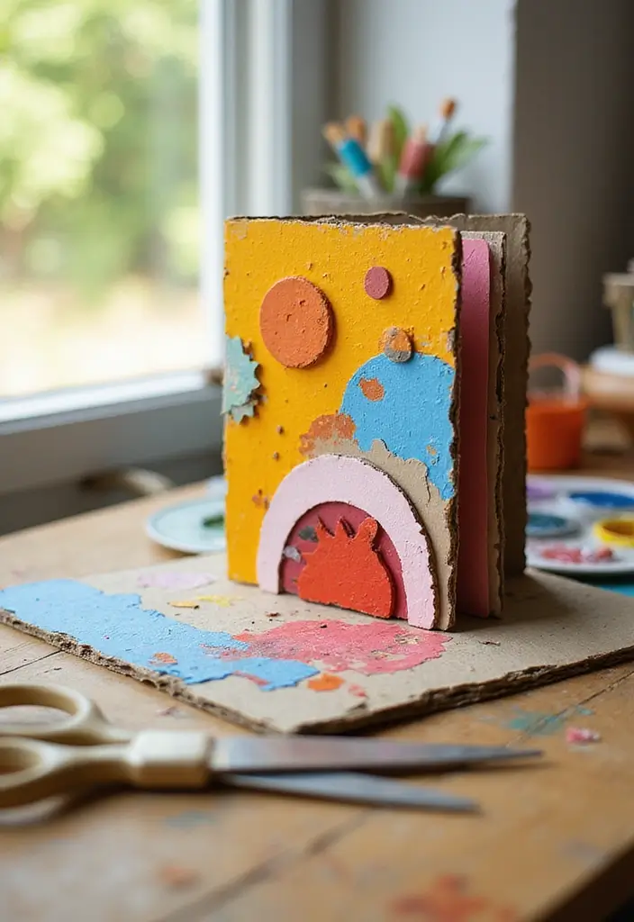 28 Card Craft Ideas That Make Handmade Greeting Cards Special - 7. Cardboard Art Cards