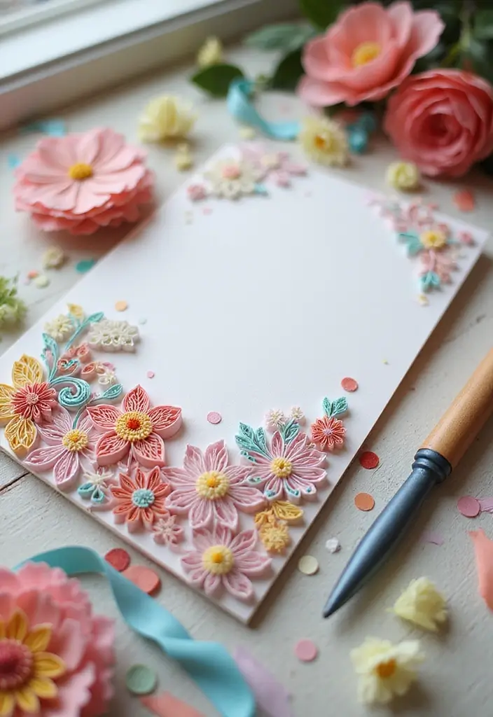 28 Card Craft Ideas That Make Handmade Greeting Cards Special - 8. Quilling Cards for Unique Designs