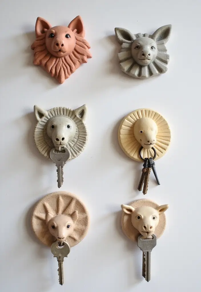 28 Clay Craft Ideas Aesthetic That Make Handmade Art Stylish - 12. Clay Key Holders