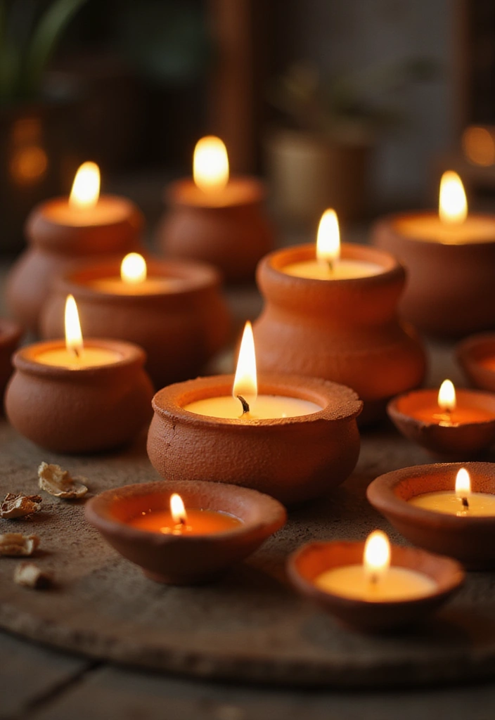 28 Clay Craft Ideas Aesthetic That Make Handmade Art Stylish - 9. Clay Candle Holders