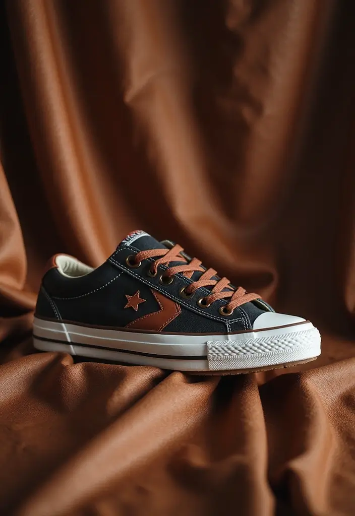 28 Converse Decoration Ideas That Personalize Sneakers Creatively - 12. Leather and Suede Accents