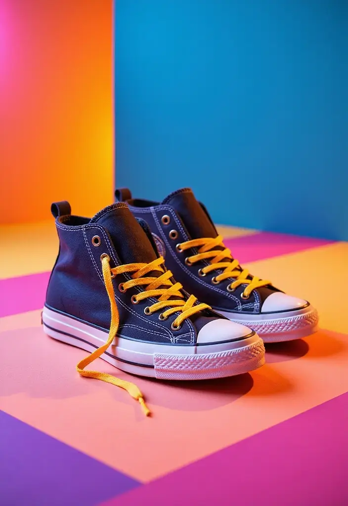 28 Converse Decoration Ideas That Personalize Sneakers Creatively - 17. Retro 90s Vibes