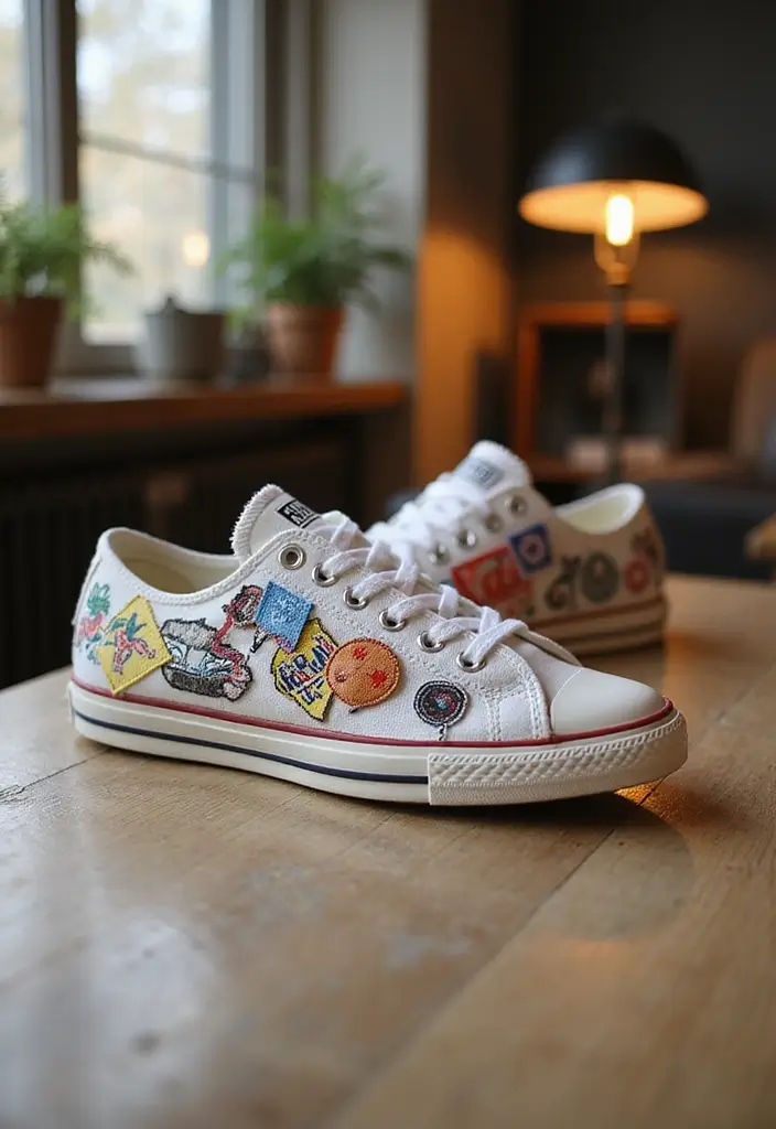 28 Converse Decoration Ideas That Personalize Sneakers Creatively - 2. Customizable Patches