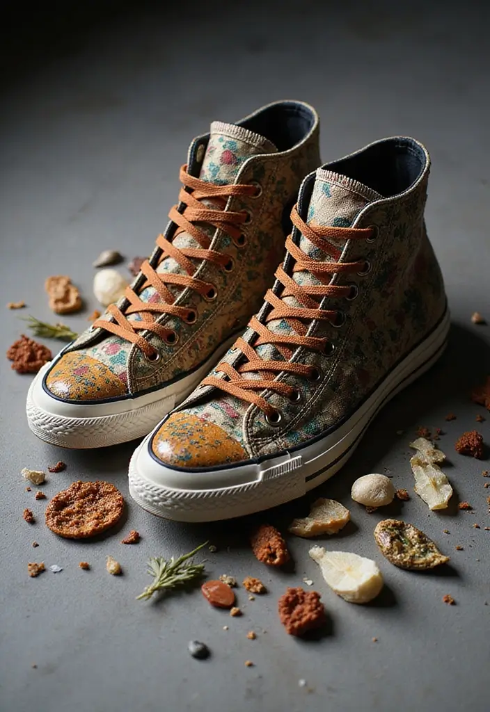 28 Converse Decoration Ideas That Personalize Sneakers Creatively - 21. Mixed Media Designs