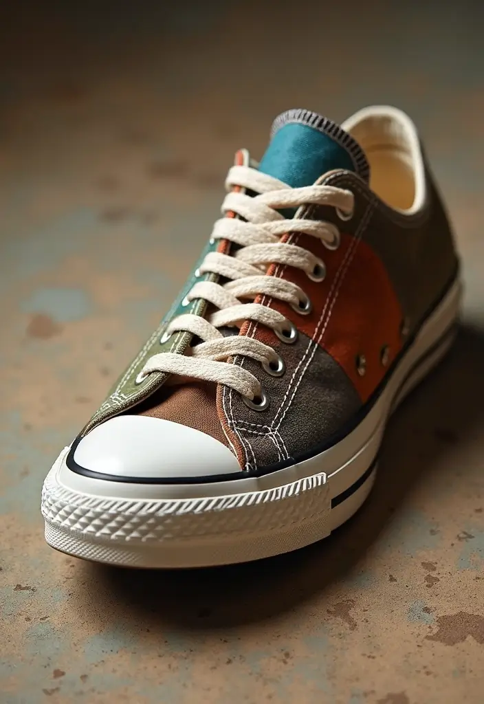 28 Converse Decoration Ideas That Personalize Sneakers Creatively - 22. Nature-Dyed Fabrics