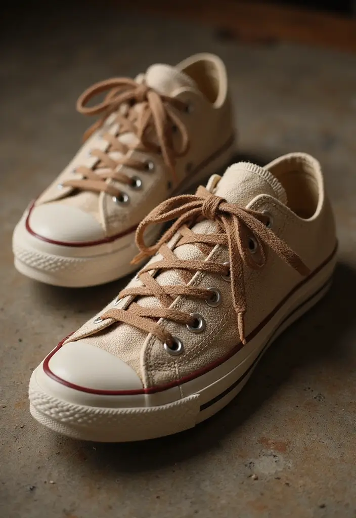 28 Converse Decoration Ideas That Personalize Sneakers Creatively - 25. Vintage Lace Inserts