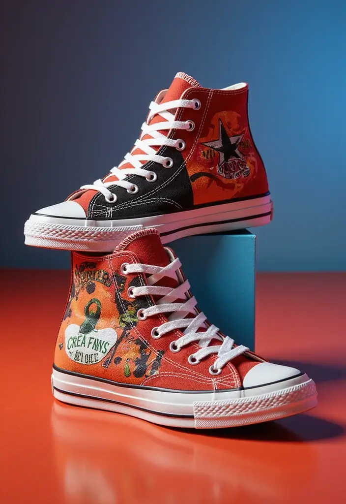28 Converse Decoration Ideas That Personalize Sneakers Creatively - 26. Tastefully Themed Designs