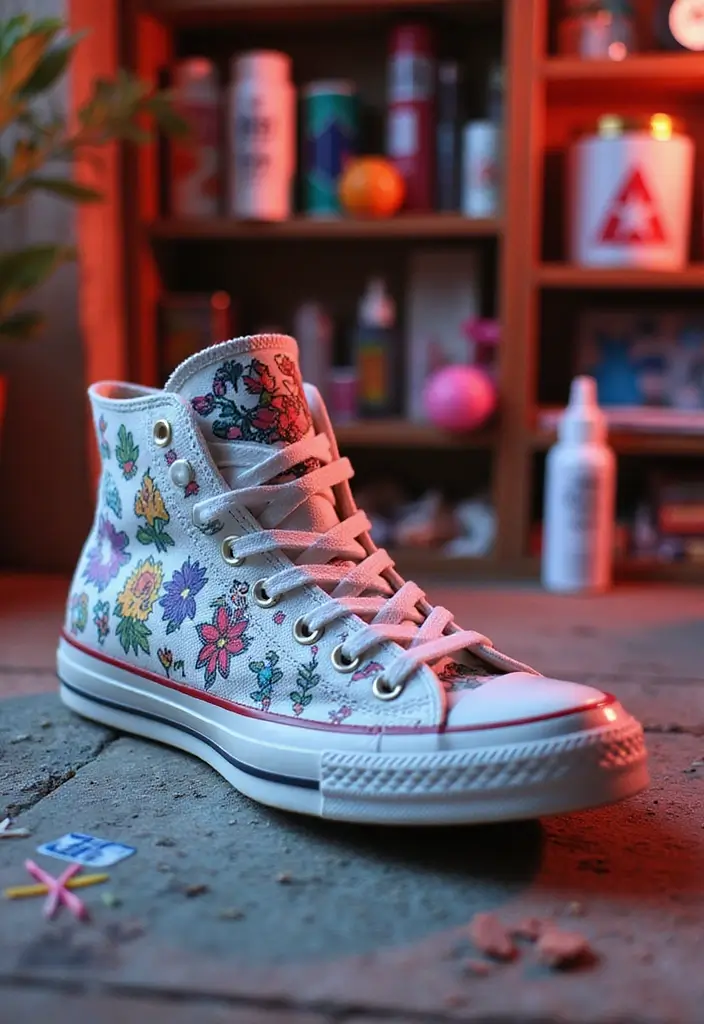 28 Converse Decoration Ideas That Personalize Sneakers Creatively - 5. Temporary Tattoos for Sneakers
