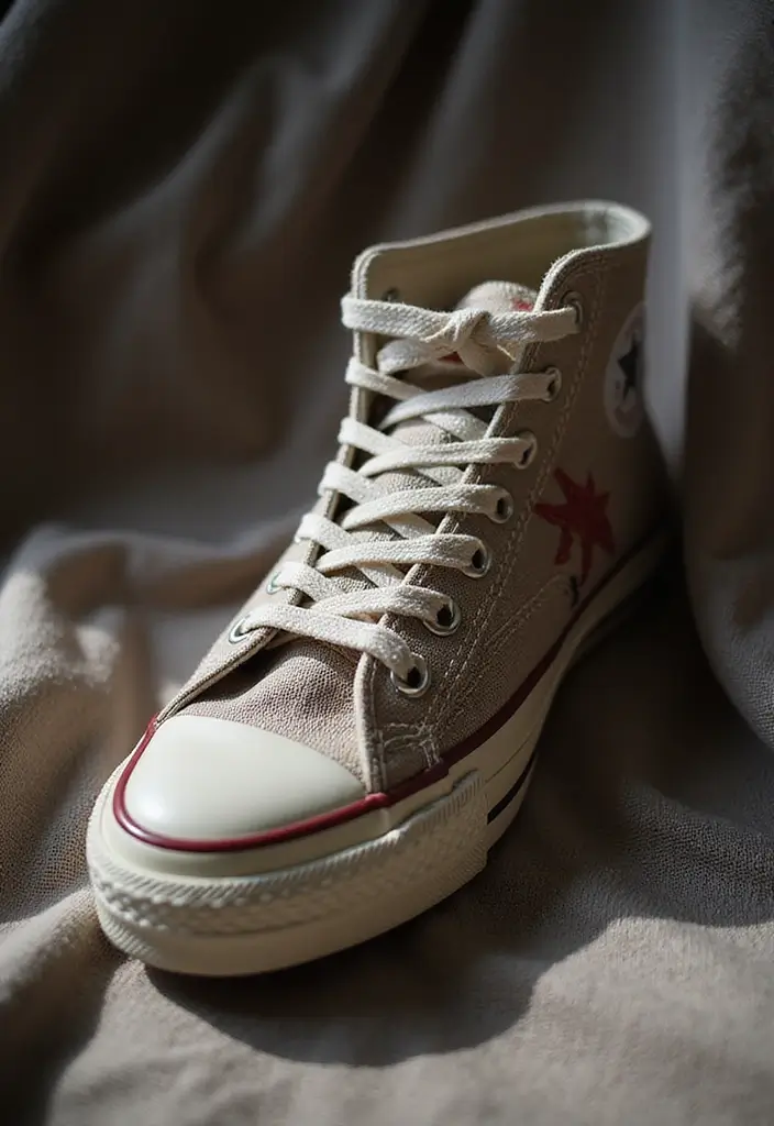 28 Converse Decoration Ideas That Personalize Sneakers Creatively - 9. Needle and Thread Customization