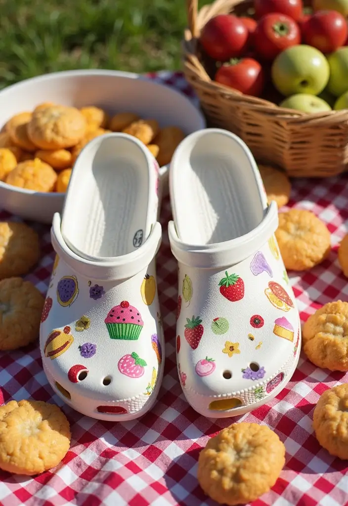 28 Crocs Painting Ideas That Turn Shoes Into Fun Statement Pieces 53 28 Crocs Painting Ideas That Turn Shoes Into Fun Statement Pieces - 11. Foodie Fun