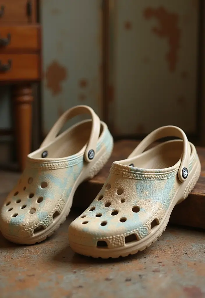 28 Crocs Painting Ideas That Turn Shoes Into Fun Statement Pieces 120 28 Crocs Painting Ideas That Turn Shoes Into Fun Statement Pieces - 24. Vintage Vibes