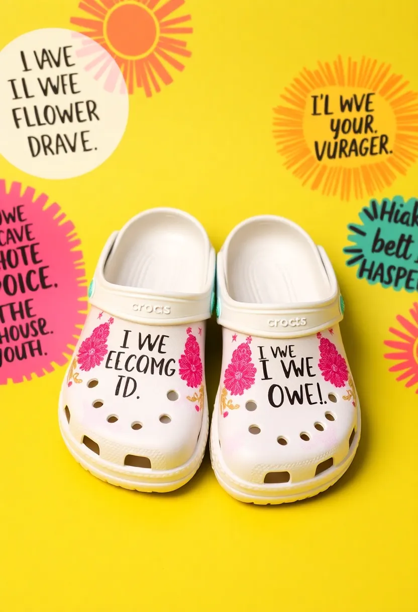 28 Crocs Painting Ideas That Turn Shoes Into Fun Statement Pieces 125 28 Crocs Painting Ideas That Turn Shoes Into Fun Statement Pieces - 25. Inspirational Quotes