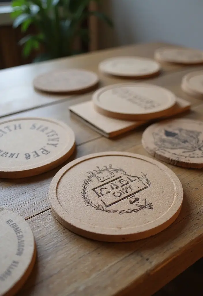 28 DIY Cardboard Box Ideas That Transform Recycled Materials - 28. Cardboard Coasters