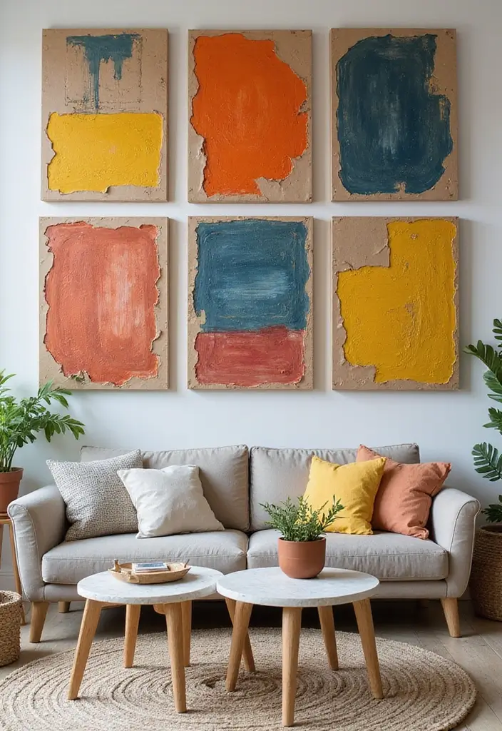 28 DIY Cardboard Box Ideas That Transform Recycled Materials - 3. Stylish Wall Art from Cardboard