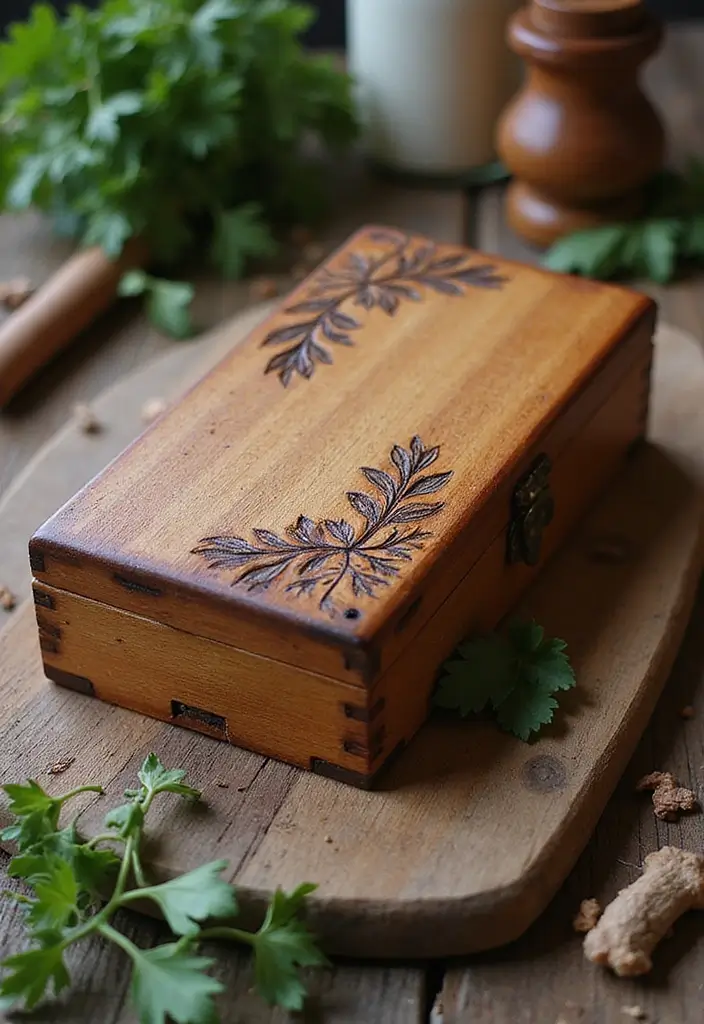 28 DIY Recipe Box Ideas That Keep Family Recipes Organized - 1. Rustic Wooden Recipe Box