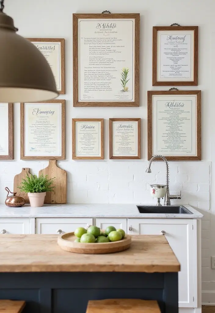 28 DIY Recipe Box Ideas That Keep Family Recipes Organized - 18. DIY Recipe Wall Art