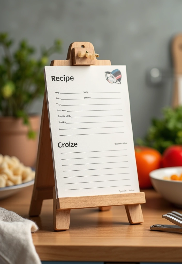28 DIY Recipe Box Ideas That Keep Family Recipes Organized - 26. Foldable Recipe Easel