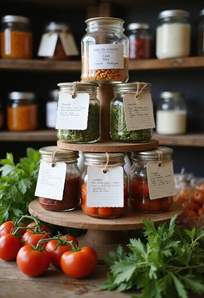 28 DIY Recipe Box Ideas That Keep Family Recipes Organized - 3. Glass Jar Recipe Storage