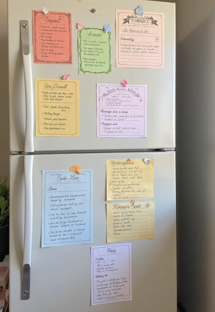28 DIY Recipe Box Ideas That Keep Family Recipes Organized - 6. Magnetic Recipe Holder