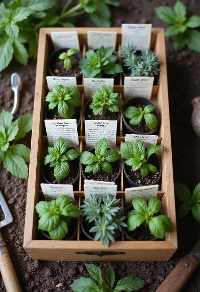 28 DIY Recipe Box Ideas That Keep Family Recipes Organized - 7. Herb Garden Recipe Box
