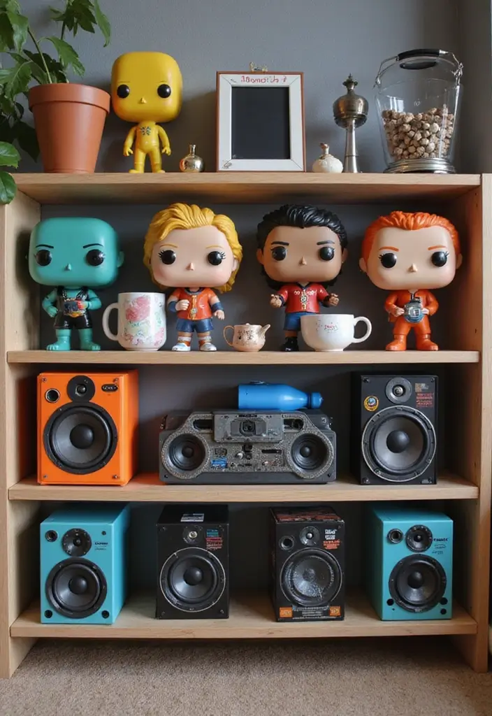 28 DIY Speaker Box Ideas That Upgrade Your Audio Setup - 11. Funko Pop Speakers