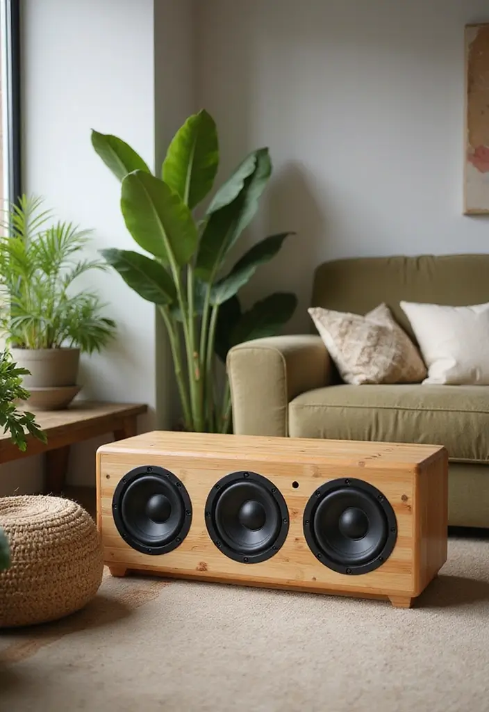 28 DIY Speaker Box Ideas That Upgrade Your Audio Setup - 13. Bamboo Speaker Box