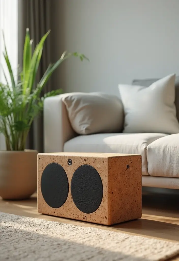28 DIY Speaker Box Ideas That Upgrade Your Audio Setup - 19. Eco-Friendly Cork Speakers