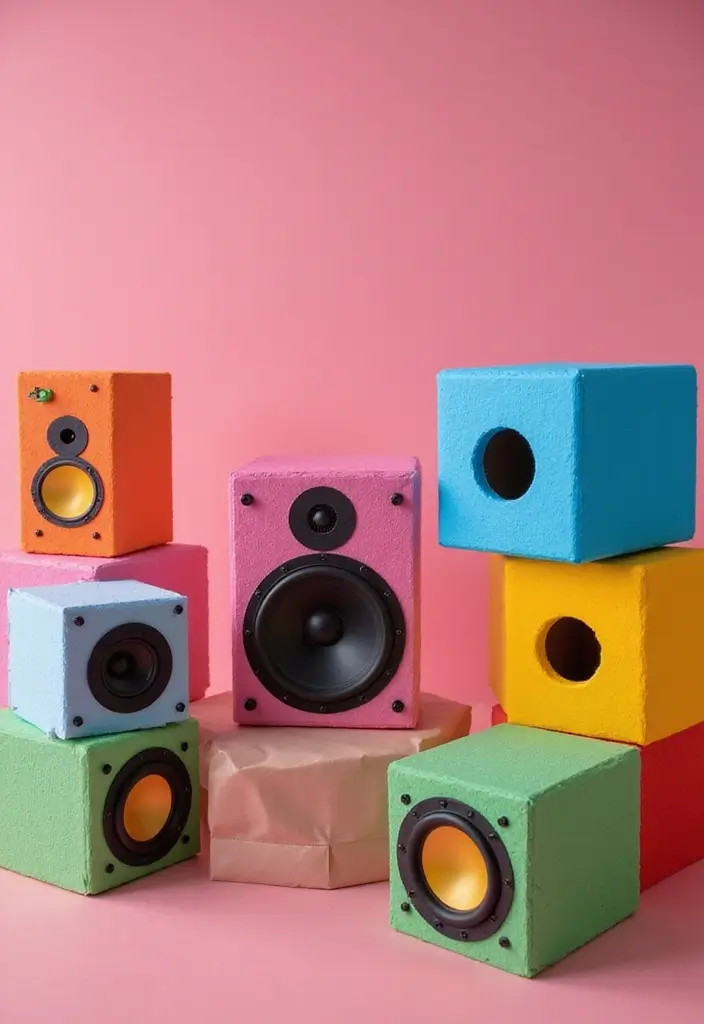28 DIY Speaker Box Ideas That Upgrade Your Audio Setup - 23. Styrofoam Speaker Project