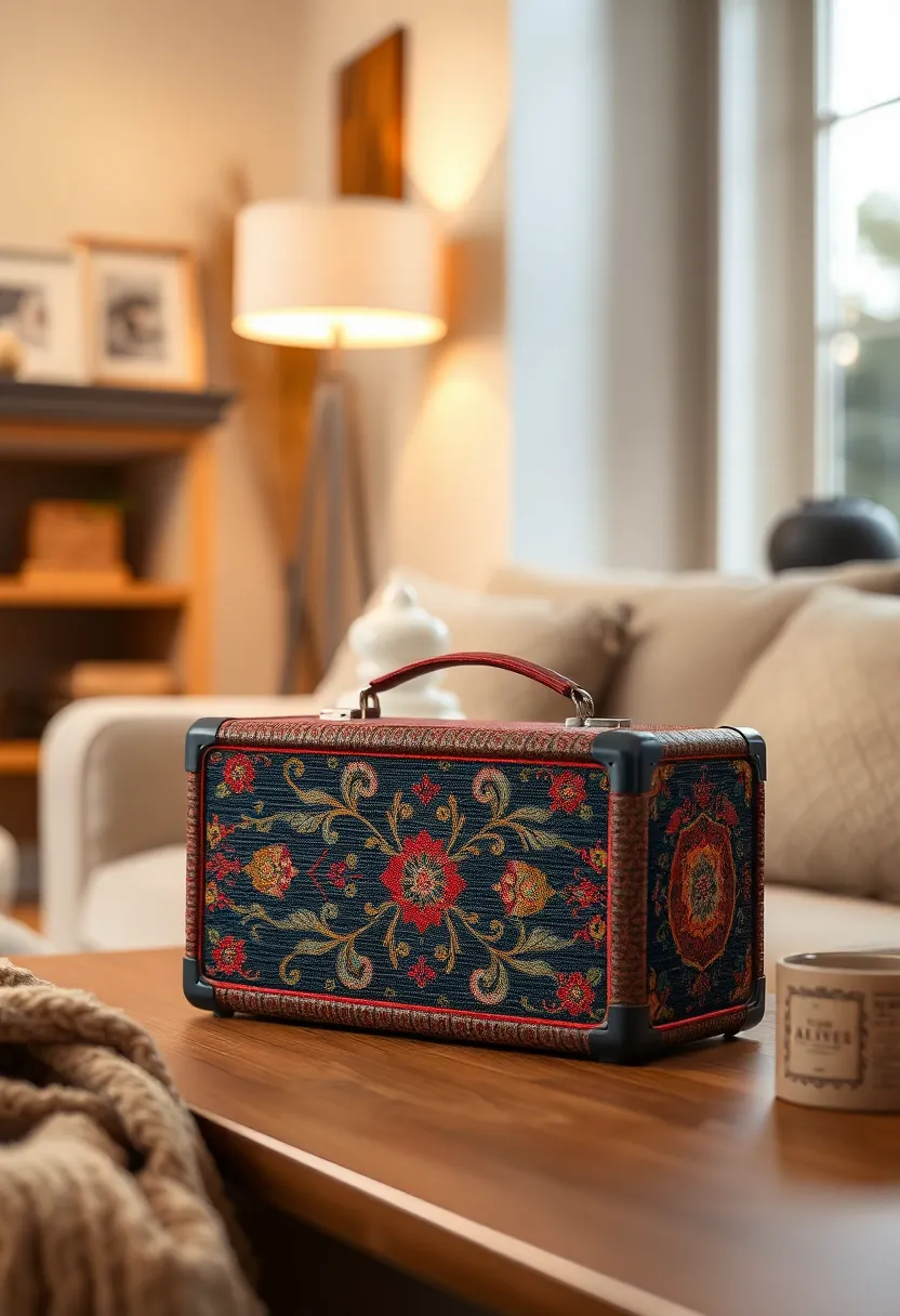 28 DIY Speaker Box Ideas That Upgrade Your Audio Setup - 25. Tapestry Speaker Box