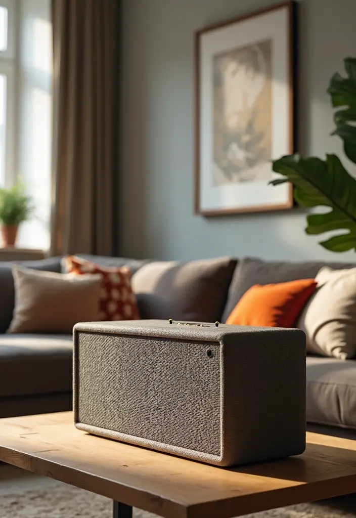 28 DIY Speaker Box Ideas That Upgrade Your Audio Setup - 5. Fabric-Wrapped Speaker Box