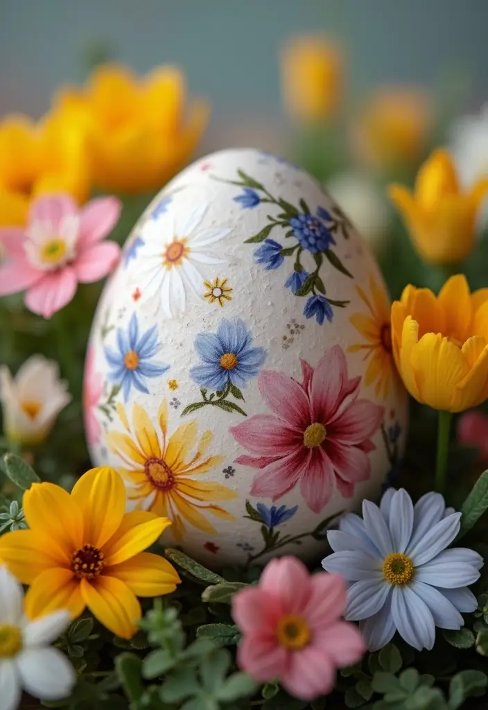 28 Easter Eggs Painting Ideas That Are Fun and Festive for All Ages - 11. Floral Patterns