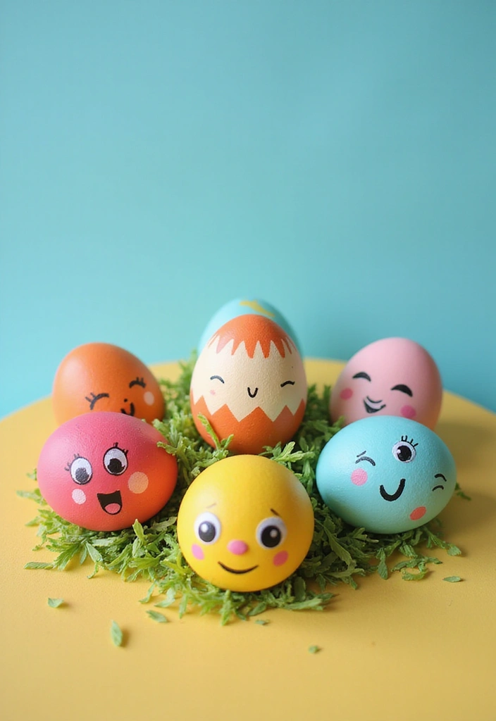 28 Easter Eggs Painting Ideas That Are Fun and Festive for All Ages - 13. Whimsical Character Eggs