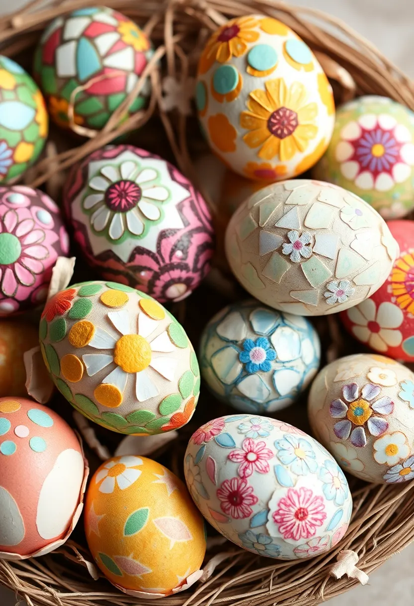 28 Easter Eggs Painting Ideas That Are Fun and Festive for All Ages - 18. Eggshell Mosaic Art