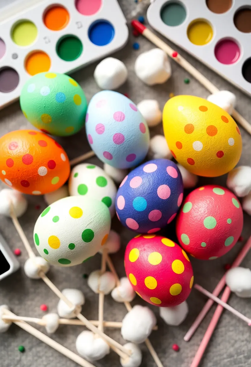 28 Easter Eggs Painting Ideas That Are Fun and Festive for All Ages - 20. Simple Dot Painting