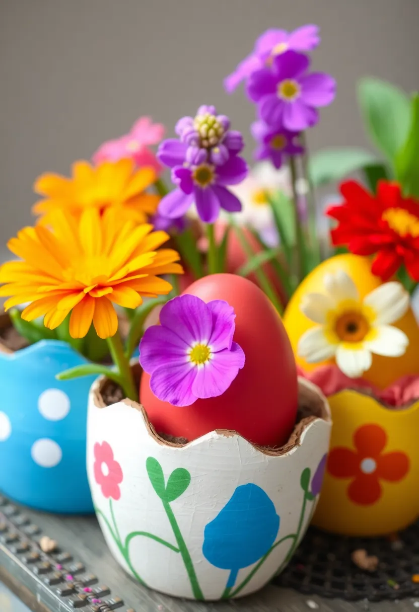 28 Easter Eggs Painting Ideas That Are Fun and Festive for All Ages - 22. Painted Clay Pot Eggs