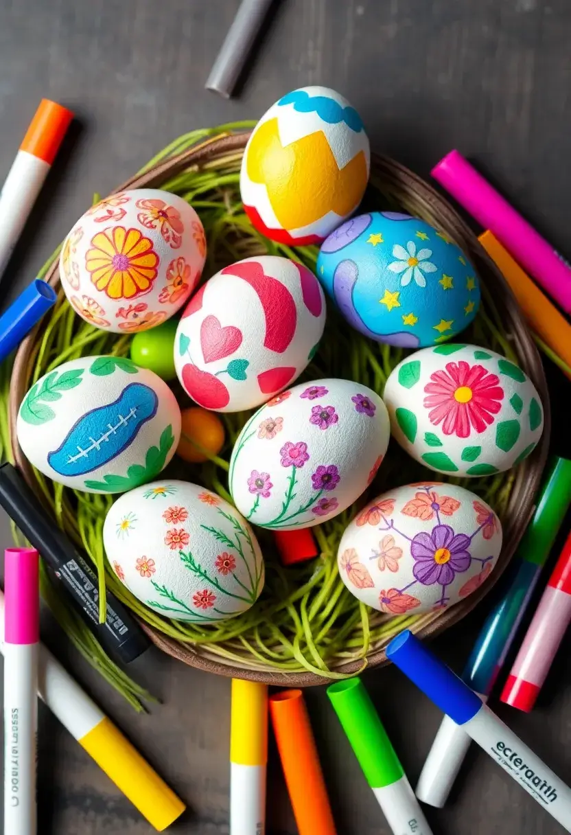 28 Easter Eggs Painting Ideas That Are Fun and Festive for All Ages - 26. Eco-Friendly Markers