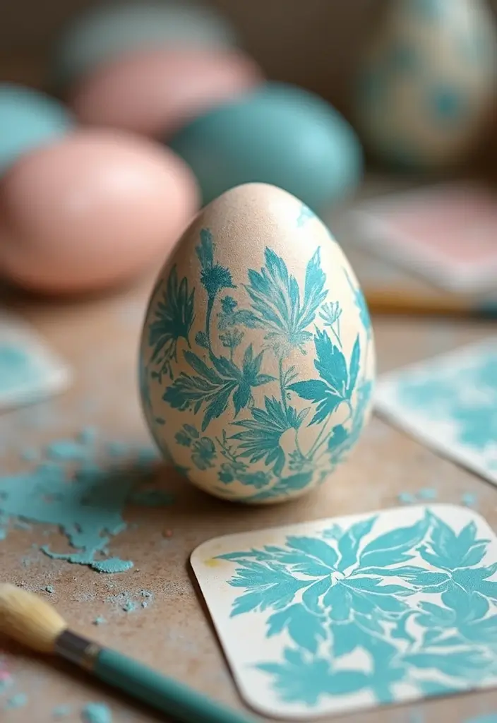 28 Easter Eggs Painting Ideas That Are Fun and Festive for All Ages - 4. Stenciled Patterns