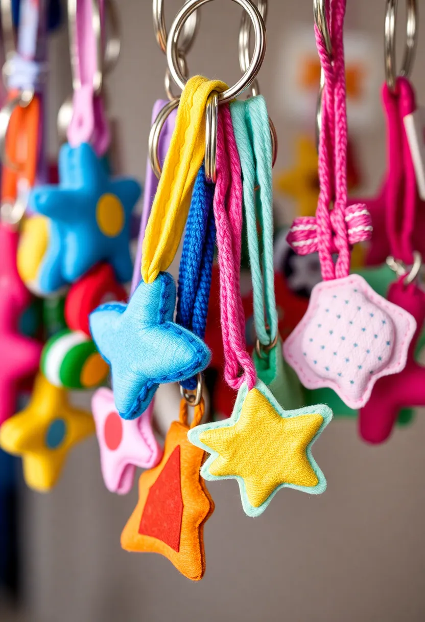 28 Fabric Decoration Ideas That Upgrade Your Crafts and DIY Projects - 12. Fabric Keychains