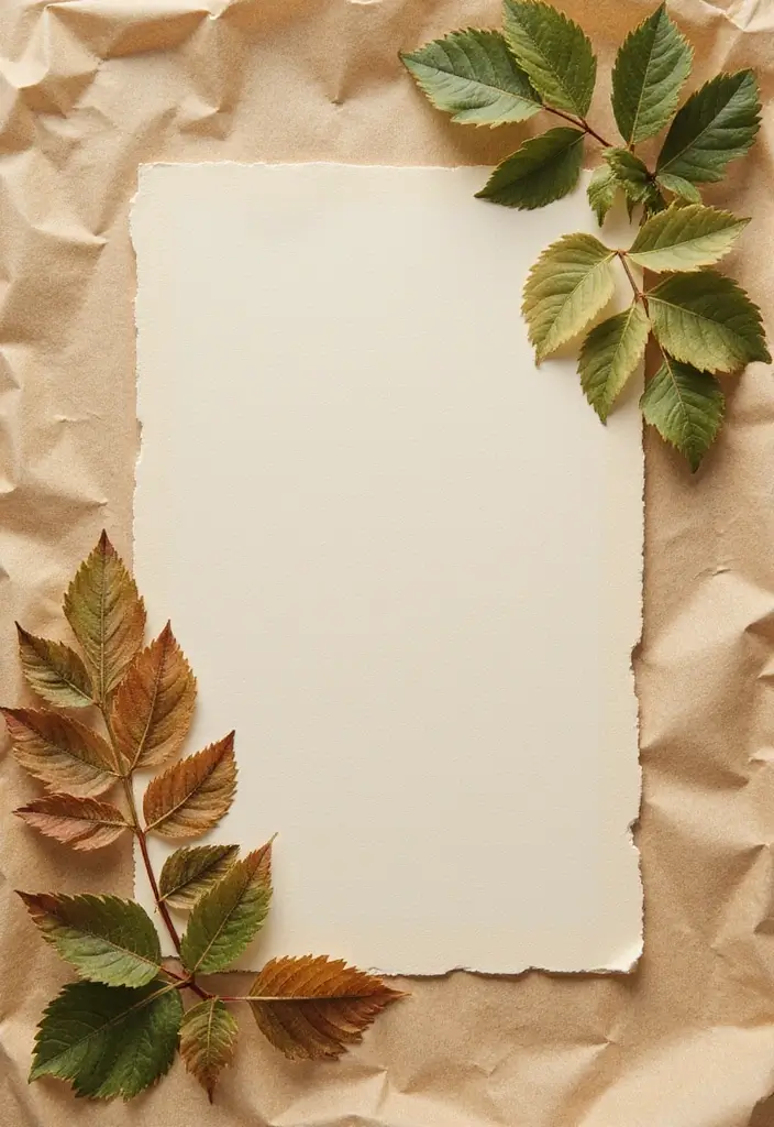 28 File Cover Decoration Ideas That Personalize Office Supplies Creatively - 1. Botanical Prints with Real Leaves