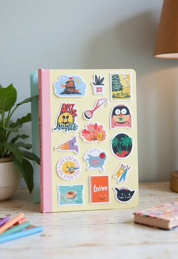 28 File Cover Decoration Ideas That Personalize Office Supplies Creatively - 18. Eco-Friendly Sticker Designs