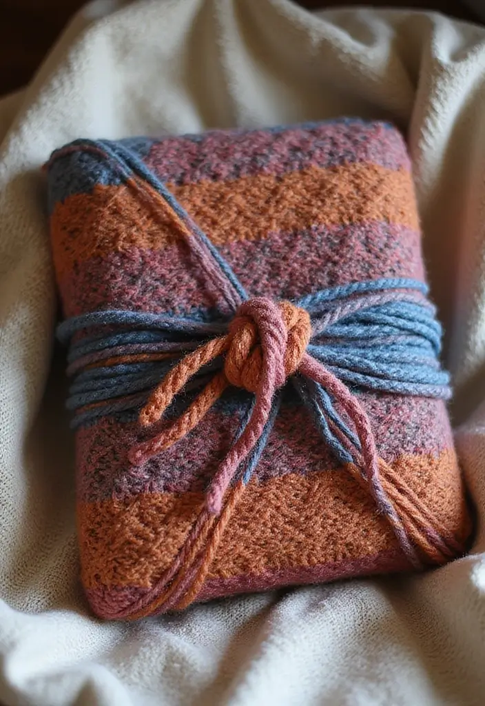 28 File Cover Decoration Ideas That Personalize Office Supplies Creatively - 26. Yarn-Wrapped Covers