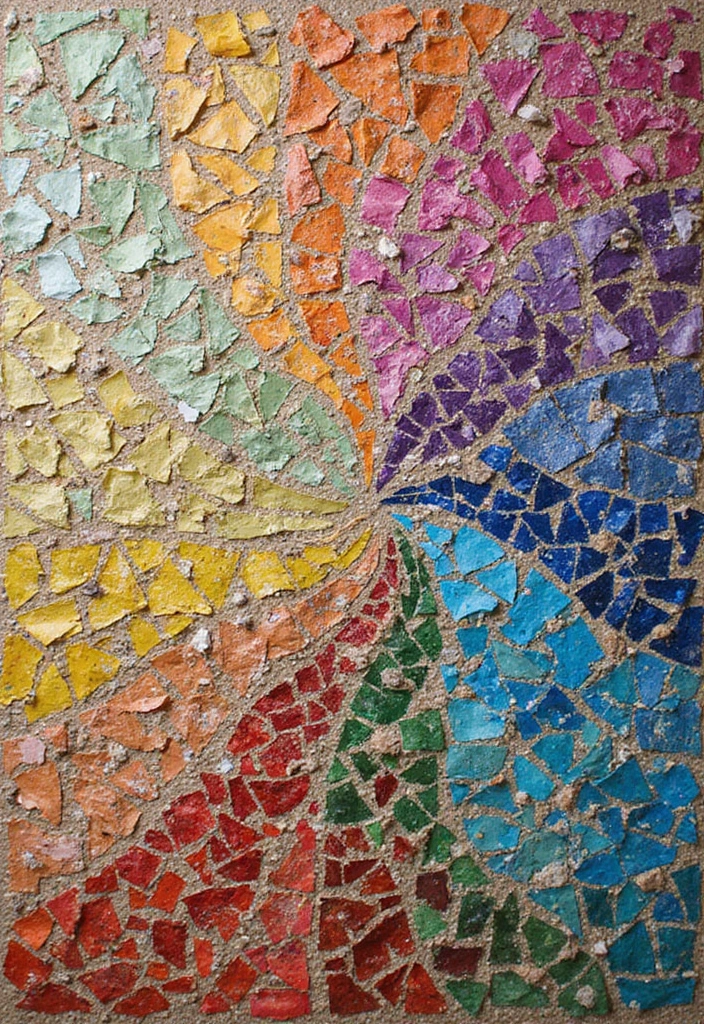 28 File Cover Decoration Ideas That Personalize Office Supplies Creatively - 6. Recycled Paper Mosaics